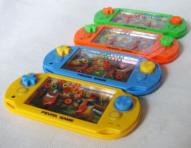 益智玩具休闲传统玩具水机桌面游戏套圈圈儿童仿psp游戏机打水球