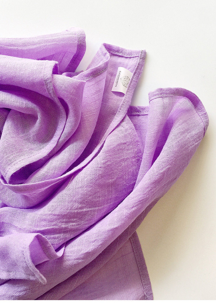 2017春夏新款复古文艺紫色棉麻围巾长款纯色防晒披肩两用纱巾女