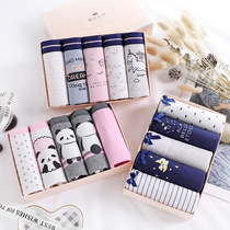 EtiVisa Cotton Briefs Female Triangle Pants Woman style 5 Composition boxed printed Sexy no-scratched mid-waist shorts