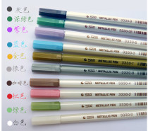 Water-based paint pen Album DIY pen Black cardboard special plastic chalk Korean metal white marker 6551