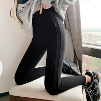 Autumn and winter velvet thickened leggings women wear cotton high-waisted tight skinny nine-point pants lambskin small feet cotton pants