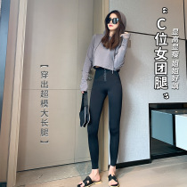 High-waisted belly butt breasted Barbie flying pants thin sharkskin outside wearing liquid yoga spring and autumn leggings for women