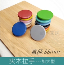 Solid wood handle Log color simple childrens drawer wardrobe cabinet Shoe cabinet wooden handle(disc 88)