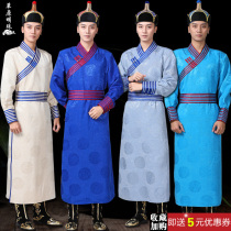 Mens Mongolian robes clothing daily new spring long national costumes performance dance costumes Mongolian clothing men