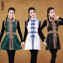National clothing spring and summer Mongolian vest lady Mongolian improved outer wear long Mongolian element daily horse clip