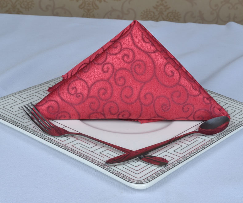 口布席巾餐巾折花布 西餐巾餐厅欧式红色酒店擦杯布 餐巾布餐垫布