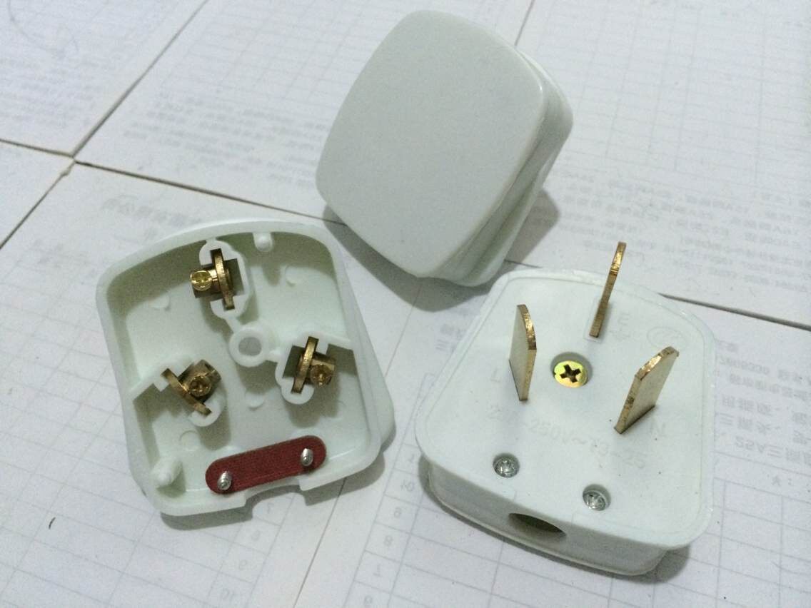25a三扁脚插头可拆自接线工业设备电源空凋家用电器配用插头