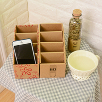 Kraft paper Student dormitory desktop finishing sundries box Office documents archives magazines storage boxes