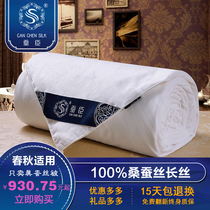 Pure handmade Tongxiang silk quilt 100% mulberry silk net weight 4 Jin Spring and Autumn quilt core single double promotion
