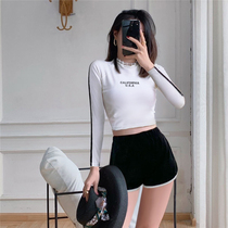 Vito New Sexy Long Sleeve High Waist Lady Swimsuit Conservative Student Skiny Bikini Spring Swimsuit