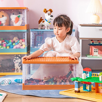 Side open storage box toy storage box extra-large covered building block sorting box storage artifact book box
