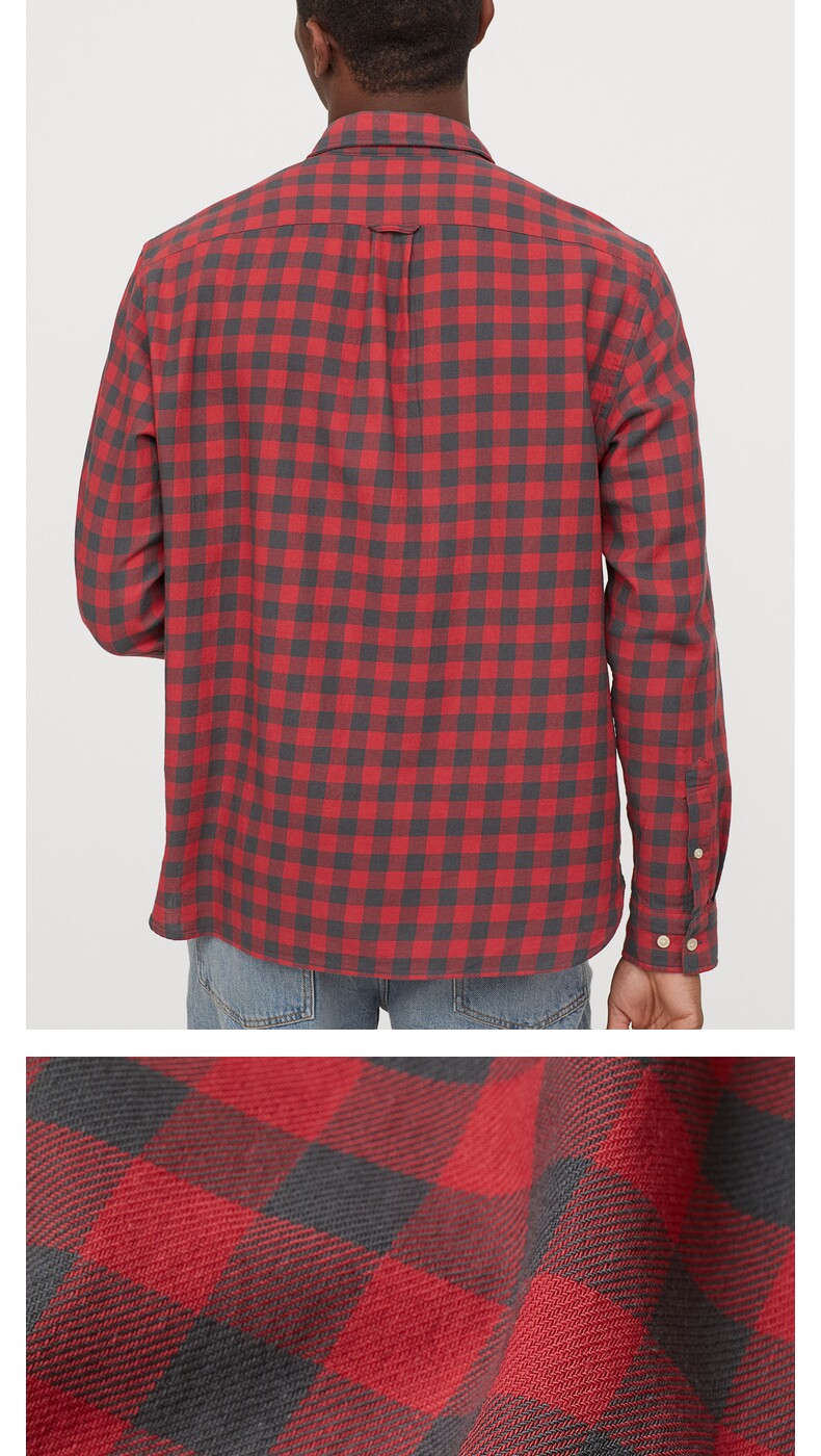 suntekhm男装男士格纹棉质衬衣2020新款气质格子衬衫长袖外套0818162