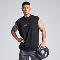 OMG Tide brand Cotton loose sweat-absorbing sports vest mens breathable running sleeveless training fitness clothes