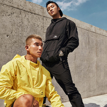 OMG Tide brand spring and autumn loose patch bag hooded pullover sports coat mens running outdoor trend jacket