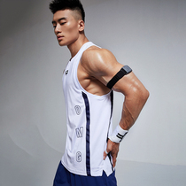 OMG Tide brand breathable running sleeveless sports vest mens gym training elastic quick clothes muscle waistcoat