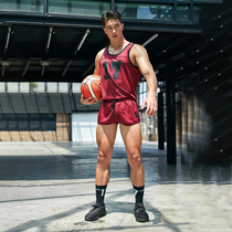 OMG official innovative design sports suit mens summer breathable mesh quick-drying vest shorts two-piece set