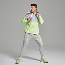 OMG Tide Brand Mens Hooded Pullover Jacket Jacket Jacket Running Quick Sweat Slim Fitness Clothes