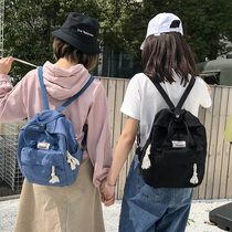 KMR Kamran shoulder bag female 2020 new washed canvas school bag female student Korean version soft sister campus backpack