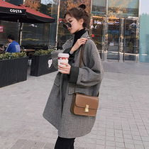 Leigh Playbird Plaid Small Suit Jacket Woman Spring Autumn Korean Version Loose Yingren Retro Port Wind Chic West Suit Blouse