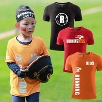 Marathon running T-shirt Sports quick-drying T-shirt Short sleeve Childrens outdoor development camp Summer camp training half sleeve customization
