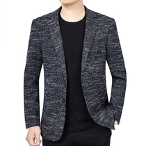 Woodpecker 20 autumn new middle-aged suit jacket mens upper body plaid suit mens casual top single piece