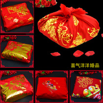 Wedding bag 2021 New Tide bride foreskin skin wrap cloth wedding dowry high-end Chinese style large pair