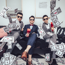 Spraying money gun supreme banknote wedding banknote machine red envelope wedding Net red tremble sound toy spray money hand banknote gun