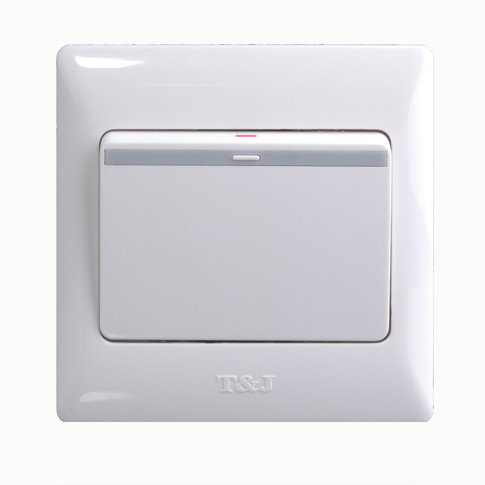 tj天基开关插座 雅居 雅白色 一开双联 单开双控 86型家用正品