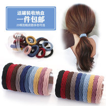 Temperament zza hair plus coarse hair ring hair rope leather cover 2021 new temperament pony tail head rope rubber band head decorated with young girl