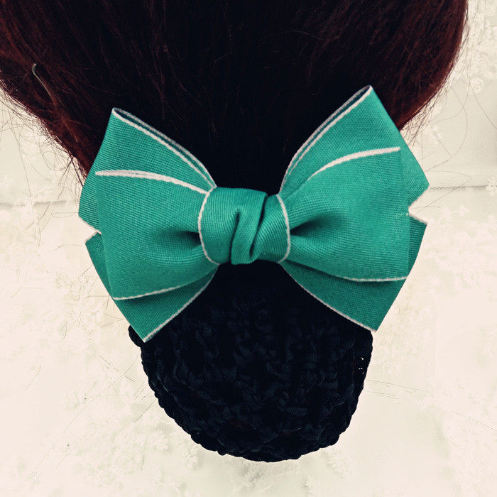 卫校学生盘发带网兜职业头花医院护士酒店服务员空姐韩式发带顶夹