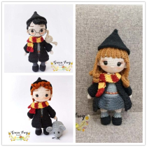 Ha @ Lipotehe @ Minluo @ En 3 Wool Crochet Doll Illustration Tutorial Non-finished No Video