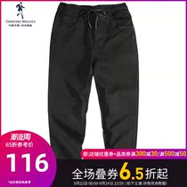 Dance with Wolves plus velvet padded denim pants mens 2021 autumn and winter New trousers Joker casual warm trousers