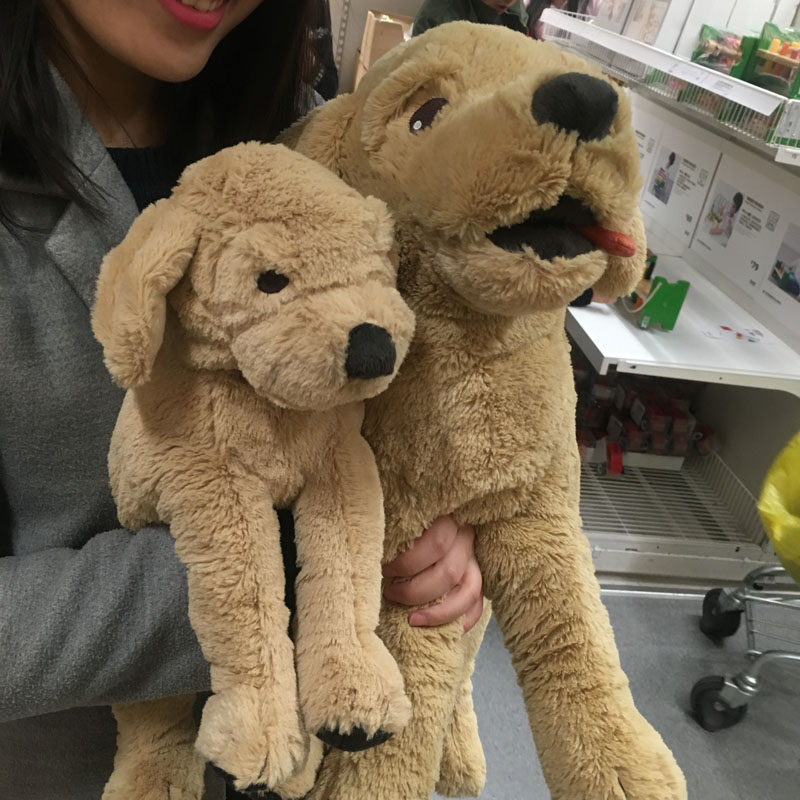 ikea宜家国内古西格格登毛绒玩具狗黄色金毛大小黄狗