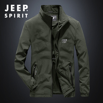 JEEP JEEP spring autumn coat mens stand collar new casual jacket mens jacket middle-aged loose casual mens jacket