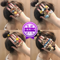 Fried hair jewelry net red tie head rope female simple Korean braided rope hair rubber band hair circle Korean version of sweet temperament
