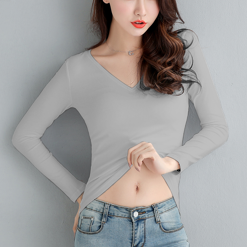 images 13:Sleeved t-shirts in half-high-collar seven-point fashionable undershirt 2022 new yawning sweaty shirt ⁇ Autumn images 13:Sleeved t-shirts in half-high-collar seven-point fashionable undershirt 2022 new yawning sweaty shirt ⁇ Autumn