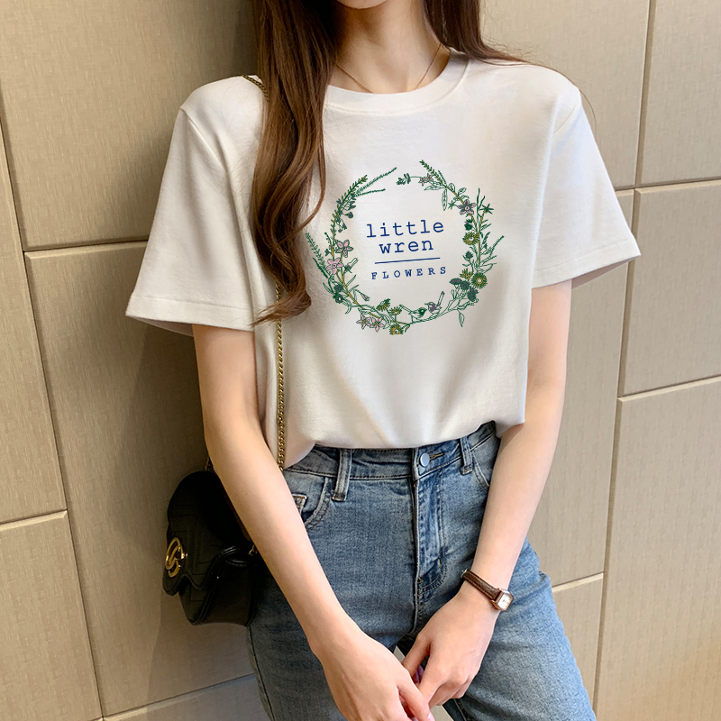 images 7:In 2022, the new summer pure cotton half-sleeved loose-leeved Han version of the black short-sleeved T-shirt female ⁇ caterpillar red in the Internet images 7:In 2022, the new summer pure cotton half-sleeved loose-leeved Han version of the black short-sleeved T-shirt female ⁇ caterpillar red in the Internet