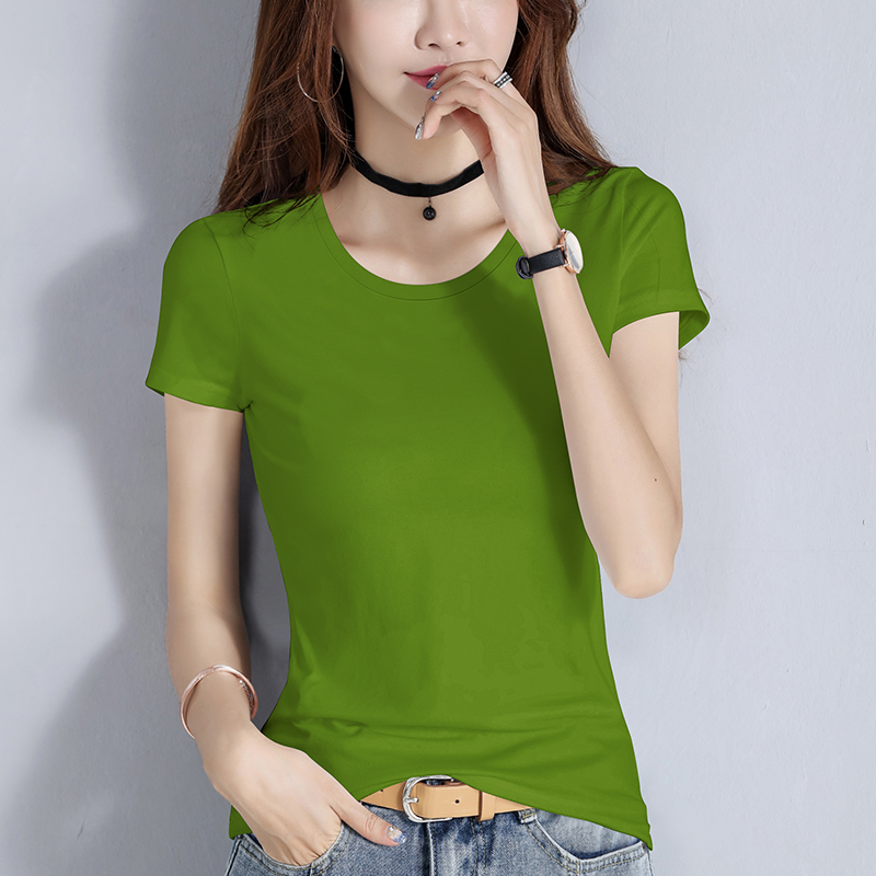 images 11:Pure cotton black t-shirt girl summer short-sleeved V-sharp tights 2022 chicken heart-take half-sleeved T-shirt thin body images 11:Pure cotton black t-shirt girl summer short-sleeved V-sharp tights 2022 chicken heart-take half-sleeved T-shirt thin body