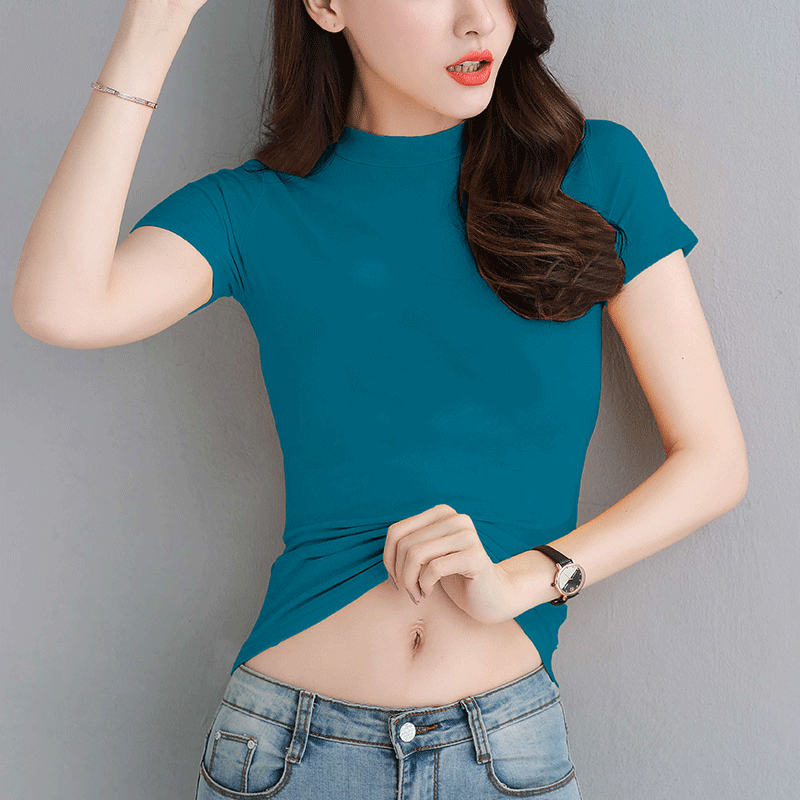 images 7:Sleeved t-shirts in half-high-collar seven-point fashionable undershirt 2022 new yawning sweaty shirt ⁇ Autumn images 7:Sleeved t-shirts in half-high-collar seven-point fashionable undershirt 2022 new yawning sweaty shirt ⁇ Autumn