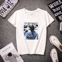 Pure cotton white t-shirt womens short-sleeved loose summer 2021 new Korean ins tide round neck wild black top women