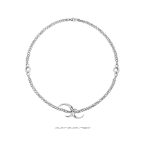 SUN VAGARIES a8o series stereo ball symbol choker necklace large