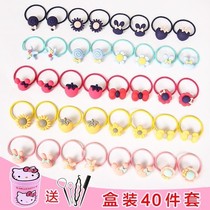 A pair of simple children hairclip tie rope cute versatile small girl Korean girl girl baby New