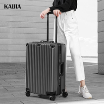 Suitcase aluminium frame 24 male pull bar case woman 20 small suitcase universal wheel student boarding password leather case 26