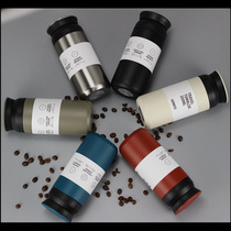 Stainless steel thermos cup Japanese Harajuku 350ml coffee cup outdoor casual straight fashion couple student cup