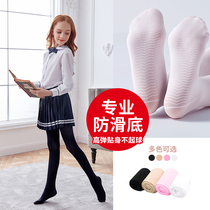 Childrens pantyhose womens thin summer non-slip girls dance socks dance clothing stockings White bottoming socks baby
