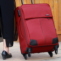 Cloth Case Super Light Suitcase Canvas Oxford Brab Box Female Cloth Face Material Waterproof Universal Wheels Large Capacity Light