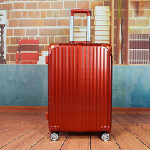 Obaote Aluminum Frame Universal Wheel Pull Lever Case Rose Gold Suitcase Student Male And Female Suitcase password box 20-inch 24