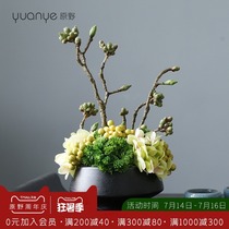 New Chinese zen simulation flower ornaments High-quality entrance living room decoration fake potted home high-end fake flowers