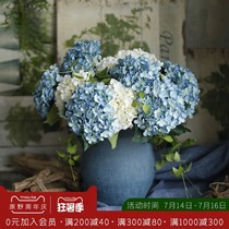 Hydrangea simulation bouquet fake flower decoration Living room dining table decoration Wedding hand bouquet Large TV cabinet decorative flowers