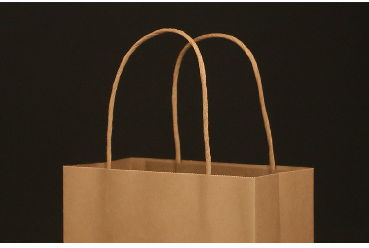 高档纯色牛皮纸无字手提袋纸绳购物袋礼品袋包装袋纸质茶叶袋定制